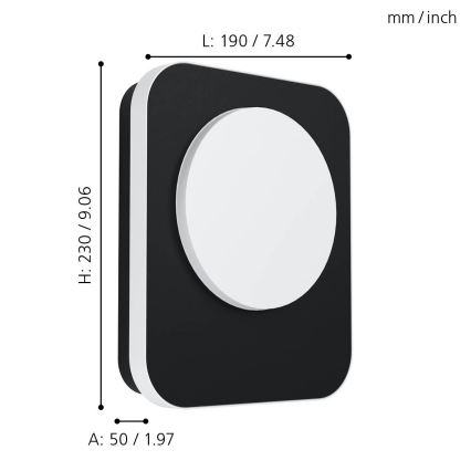 Eglo - LED Spoljna zidna lampa LED/9W/230V IP44