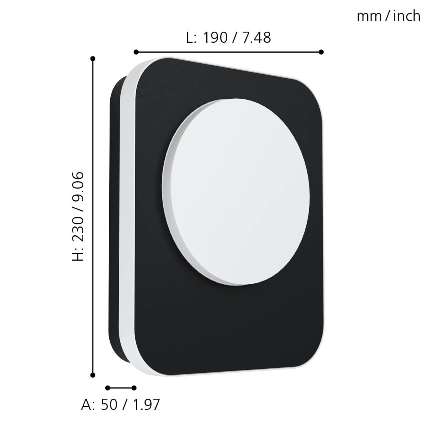 Eglo - LED Spoljna zidna lampa LED/9W/230V IP44
