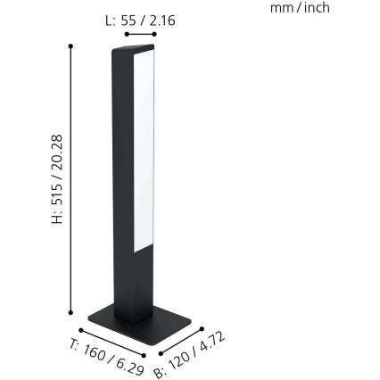 Eglo - LED RGBW prigušiva stona lampa LED/16W/230V 2700-6500K ZigBee