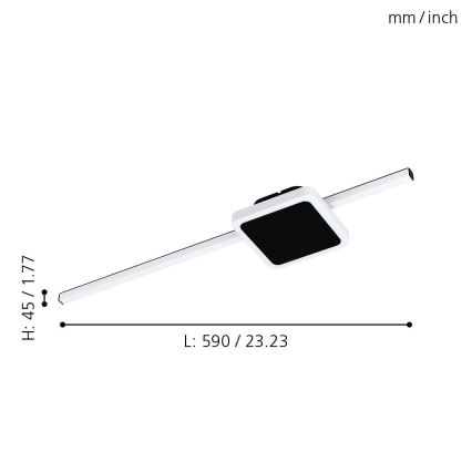 Eglo - LED Plafonjera 1xLED/6,3W/230V + 1xLED/5,4W