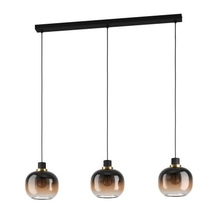 Eglo - Luster na sajli 3xE27/40W/230V braon