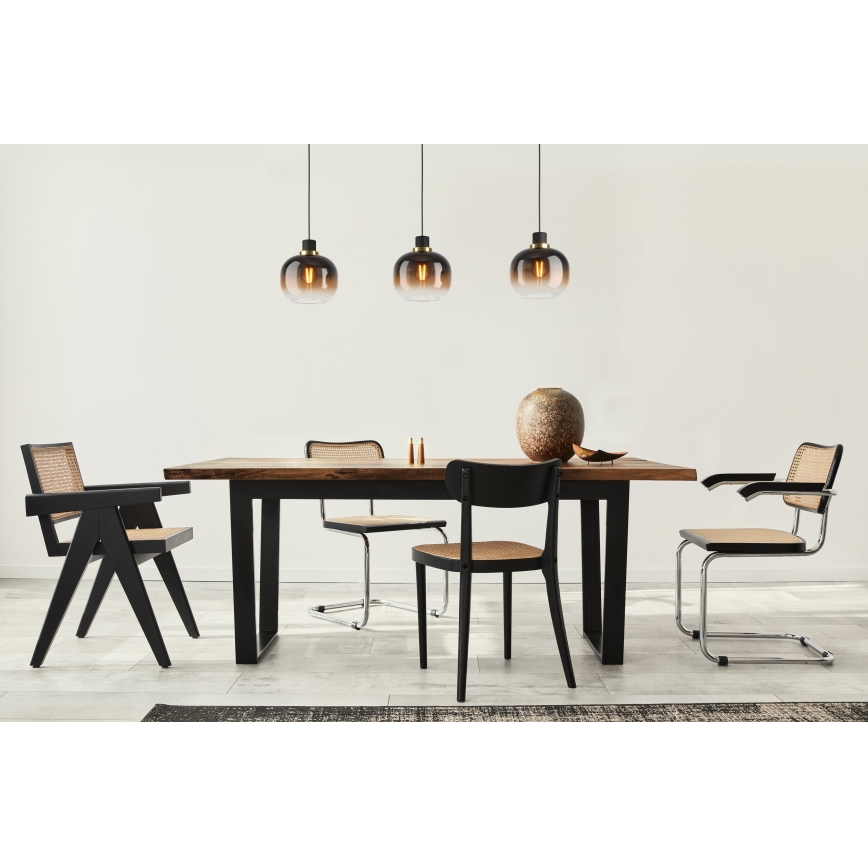Eglo - Luster na sajli 3xE27/40W/230V braon