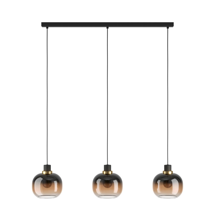 Eglo - Luster na sajli 3xE27/40W/230V braon