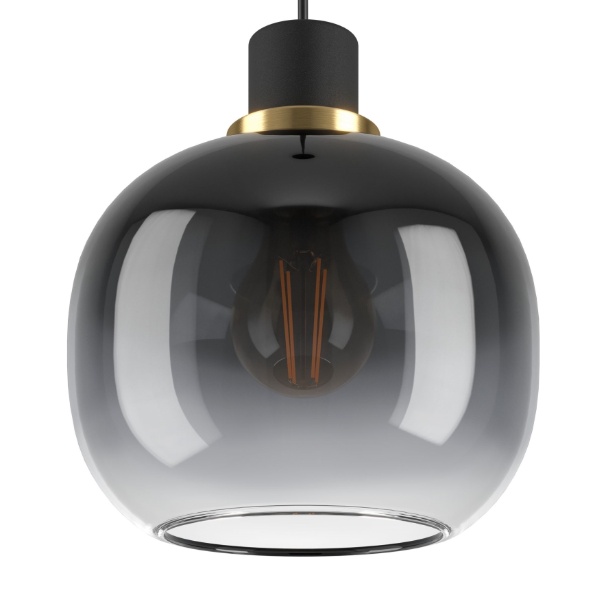 Eglo - Luster na sajli 3xE27/40W/230V sivo