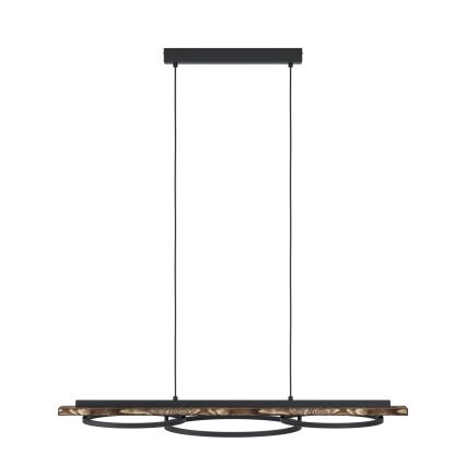 Eglo - LED Prigušivi luster na sajli 2xLED/12,5W/230V+1xLED/15,5W 3000K braon/crno