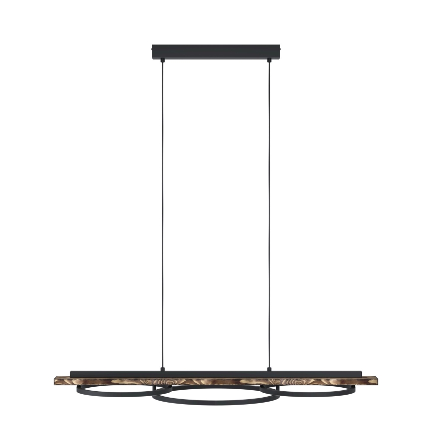 Eglo - LED Prigušivi luster na sajli 2xLED/12,5W/230V+1xLED/15,5W 3000K braon/crno