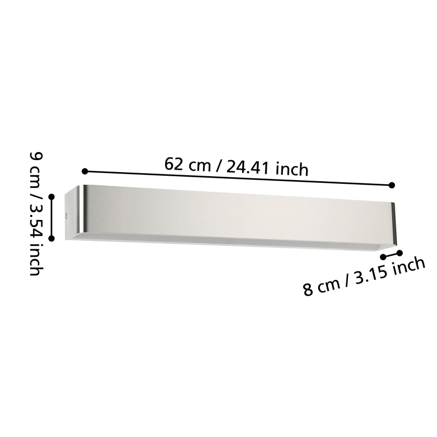 Eglo - LED Zidna lampa za kupatilo LED/26,5W/230V 3000K IP44 krom