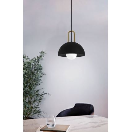 Eglo - Luster na sajli 1xE27/40W/230V crno