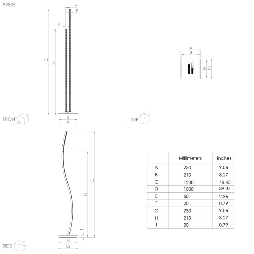 Eglo - Podna LED lampa LED/8W/230V