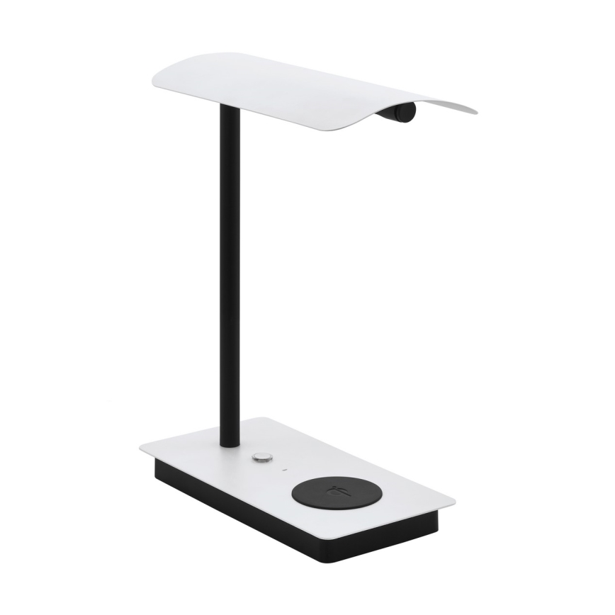 Eglo - LED prigušiva stona lampa na dodir sa bežičnim punjenjem LED/5,8W/230V bela