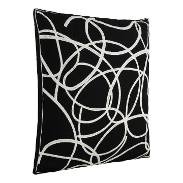 Eglo - Dekorativni jastuk 45x45 cm crni/beli