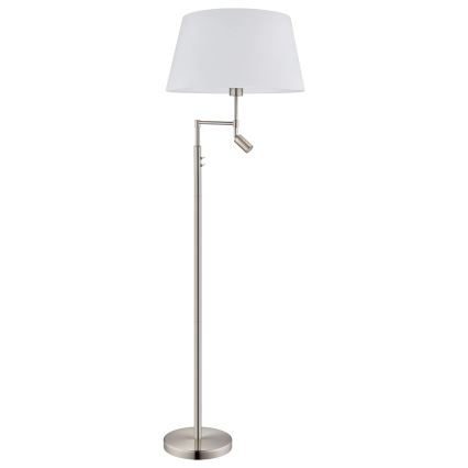 Eglo/Edi Light - LED Podna lampa SANTANDER 1xE27/11W/230V + LED/2,3W mat krom