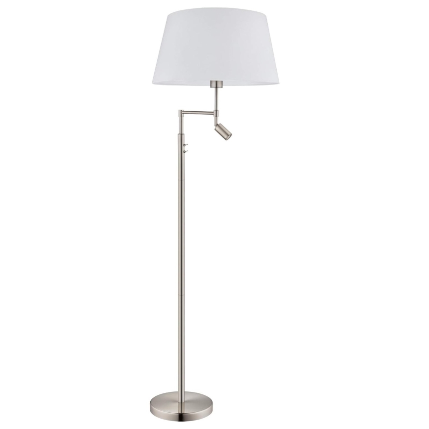 Eglo/Edi Light - LED Podna lampa SANTANDER 1xE27/11W/230V + LED/2,3W mat krom