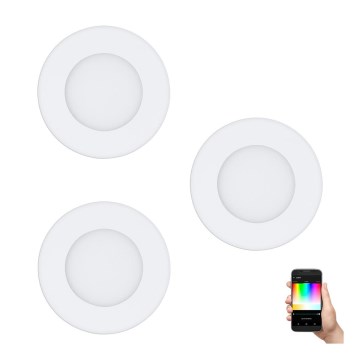 Eglo - ET 3x LED RGB Prigušiva ugradbena lampa FUEVA-C 1xLED/3W/230V