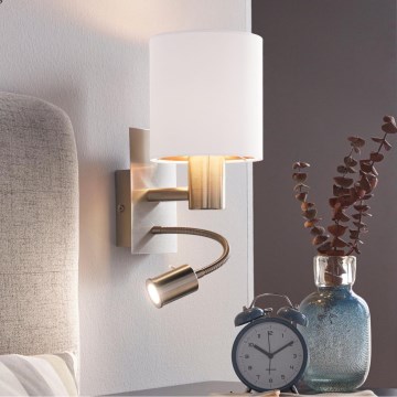 Eglo - Fleksibilno LED svetlo 1xE27/40W+LED/3,8W bela