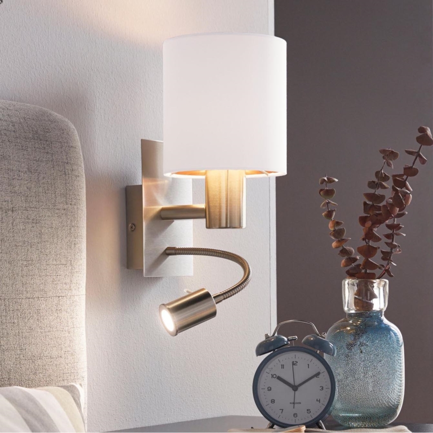 Eglo - Fleksibilno LED svetlo 1xE27/40W+LED/3,8W bela