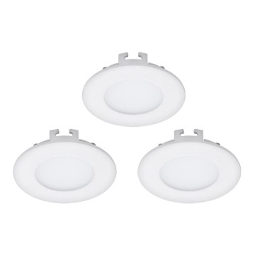 Eglo - komplet od 3 ugradne LED stropne svetiljke FUEVA 1 1xLED/2,7W/230V prečnik 8,5 cm
