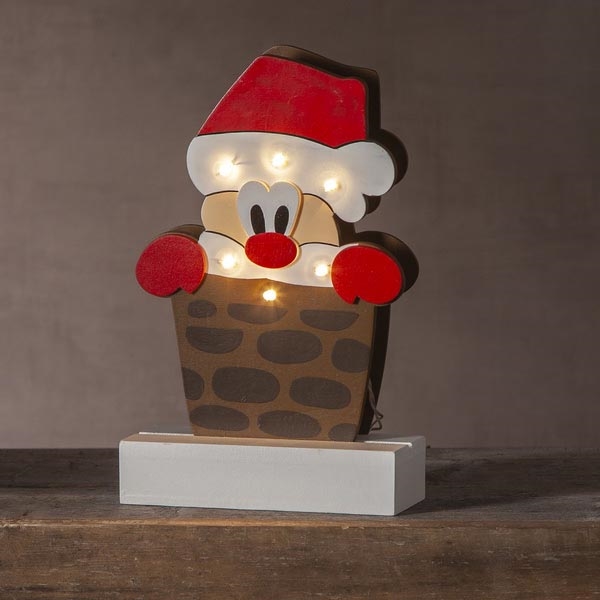 Eglo - LED božićna dekoracija 6xLED/0,06W/2xAA Deda Mraz