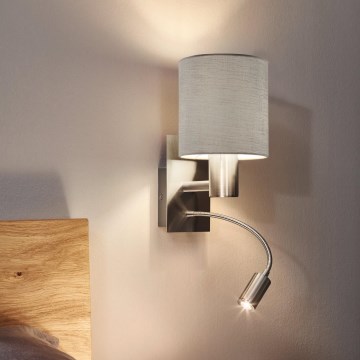 Eglo - LED Fleksibilna lampa 1xE27/40W+LED/3,8W bež