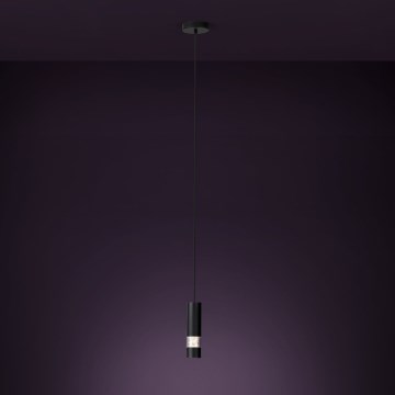 Eglo - LED luster na sajli 1xGU10/4,6W/230V crno