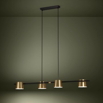 Eglo - LED luster na sajli 4xGU10/4,6W/230V 3000K zlatna