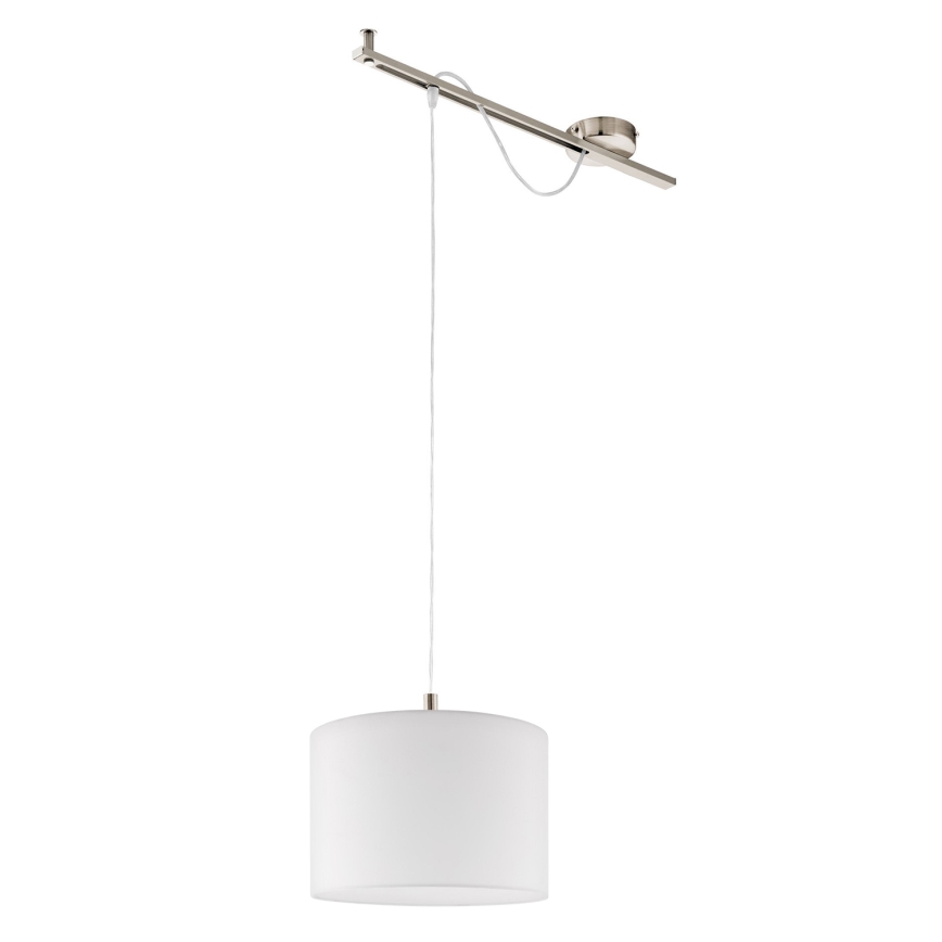 Eglo - LED  Luster na sajli CALCENA 1xE27/60W/230V krom/bela