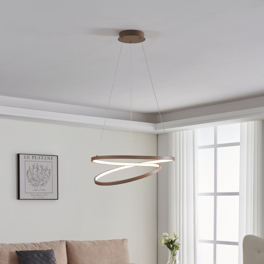 Eglo - LED luster na sajli LED/36W/230V 3000K bež