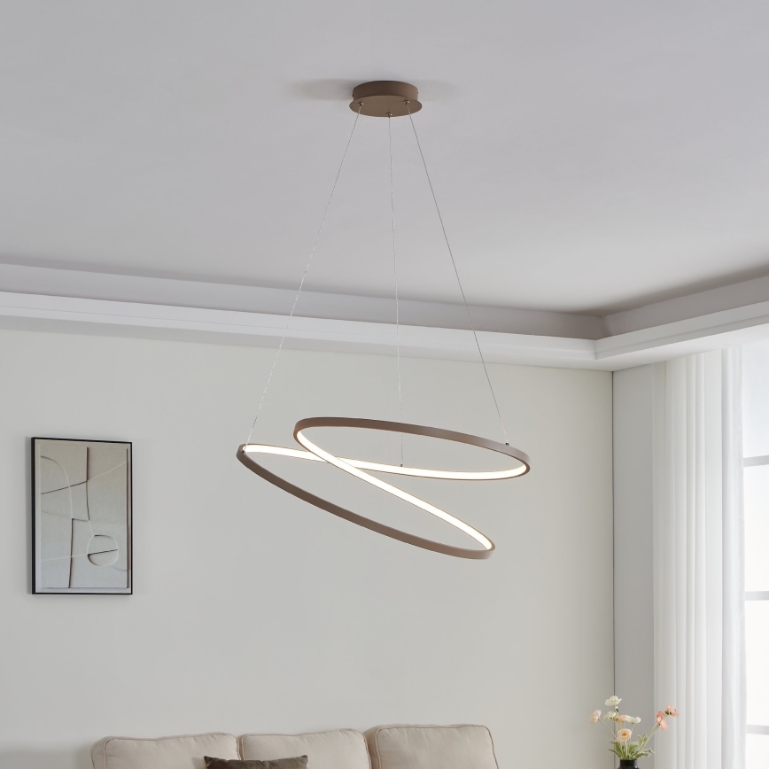 Eglo - LED luster na sajli LED/42W/230V 3000K bež
