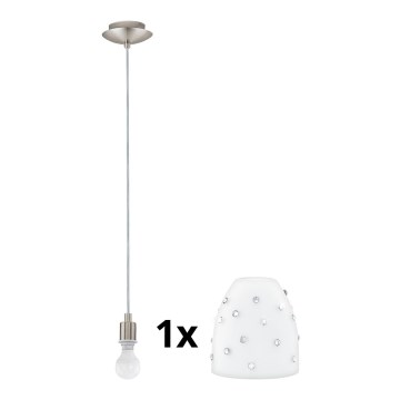 Eglo - LED luster na sajli MY CHOICE 1xE14/4W/230V  krom/bela
