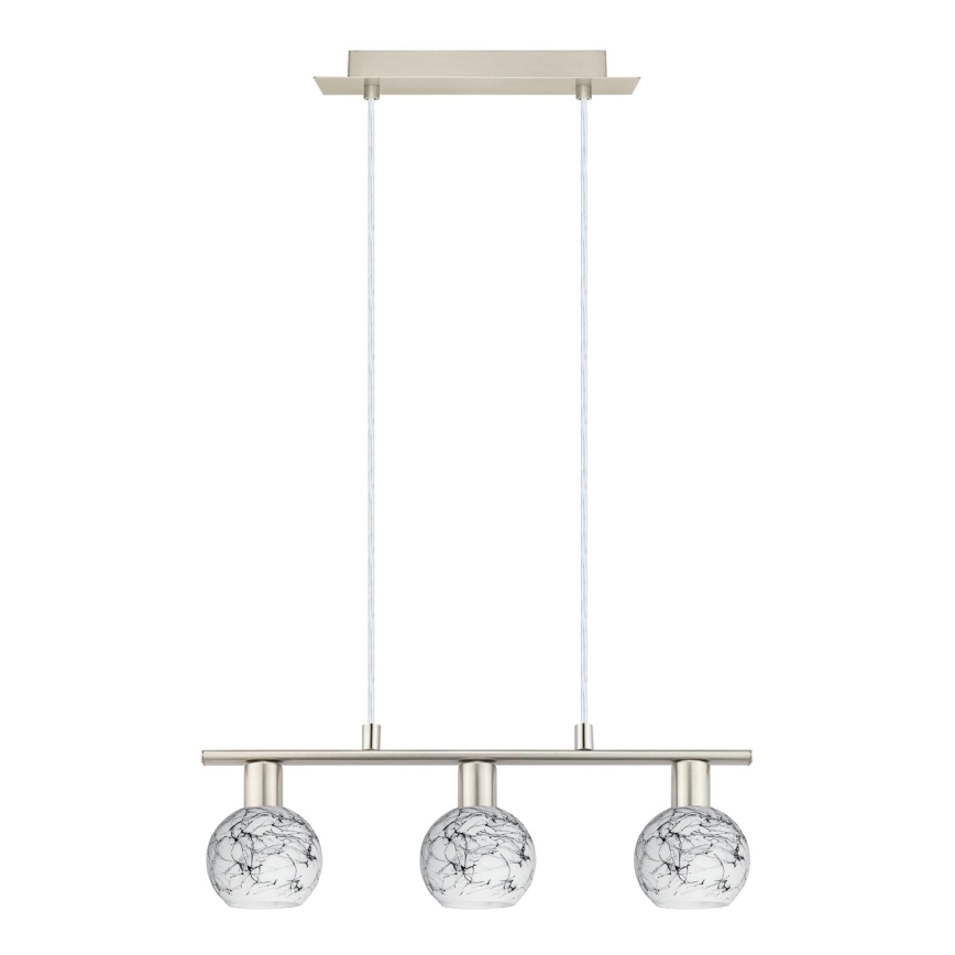 Eglo - LED luster na sajli MY CHOICE 3xE14/4W/230V krom/bela/crno