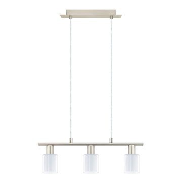 Eglo - LED luster na sajli MY CHOICE 3xE14/4W/230V krom/bela