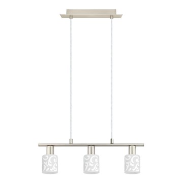 Eglo - LED luster na sajli MY CHOICE 3xE14/4W/230V krom/bela