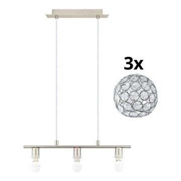 Eglo - LED luster na sajli MY CHOICE 3xE14/4W/230V krom