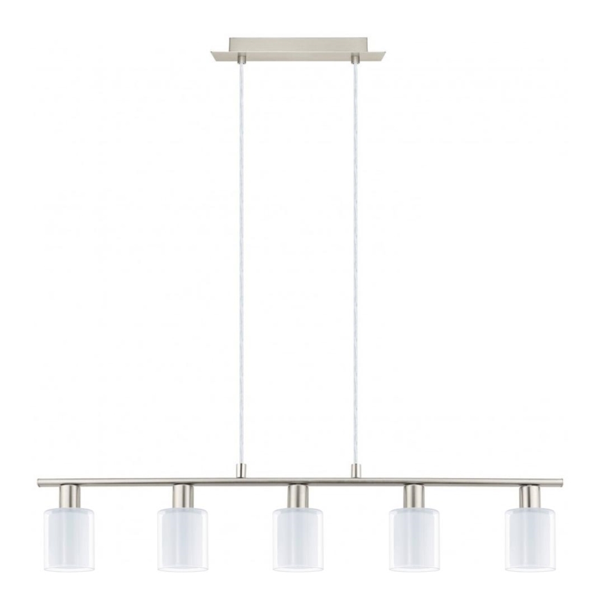 Eglo - LED luster na sajli MY CHOICE 5xE14/4W/230V krom/bela