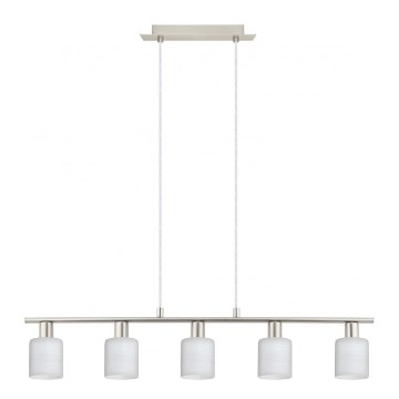 Eglo - LED luster na sajli MY CHOICE 5xE14/4W/230V krom/bela