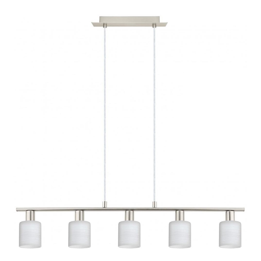Eglo - LED luster na sajli MY CHOICE 5xE14/4W/230V krom/bela