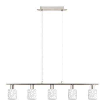 Eglo - LED luster na sajli MY CHOICE 5xE14/4W/230V krom/bela