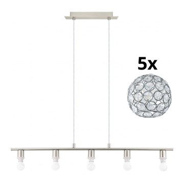 Eglo - LED luster na sajli MY CHOICE 5xE14/4W/230V krom