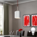 Eglo - LED  Luster na sajli TUNJA 1xE27/60W/230V bela