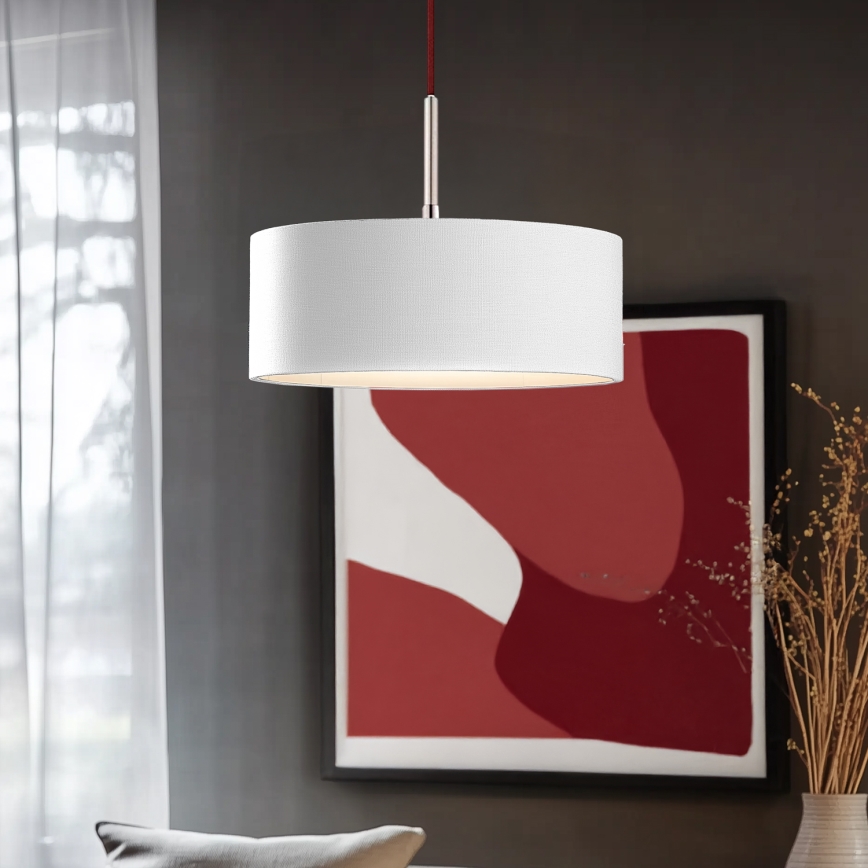 Eglo - LED  Luster na sajli TUNJA 1xE27/60W/230V bela
