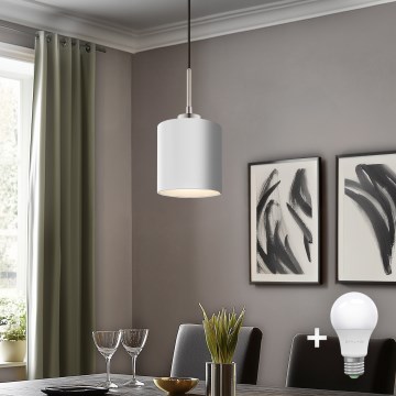 Eglo - LED  Luster na sajli TUNJA 1xE27/60W/230V bela
