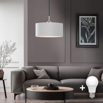 Eglo - LED  Luster na sajli TUNJA 1xE27/60W/230V bela