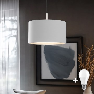 Eglo - LED  Luster na sajli TUNJA 1xE27/60W/230V bela