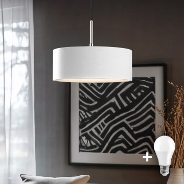 Eglo - LED  Luster na sajli TUNJA 1xE27/60W/230V bela