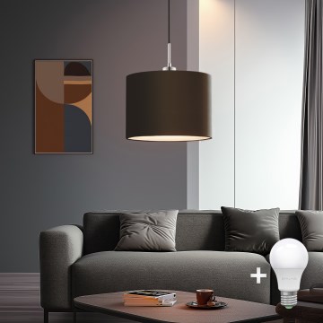 Eglo - LED  Luster na sajli TUNJA 1xE27/60W/230V braon