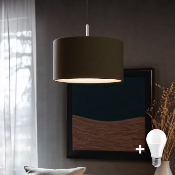 Eglo - LED  Luster na sajli TUNJA 1xE27/60W/230V braon