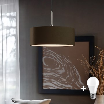 Eglo - LED  Luster na sajli TUNJA 1xE27/60W/230V braon