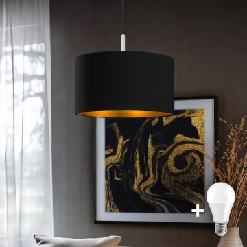 Eglo - LED  Luster na sajli TUNJA 1xE27/60W/230V crno