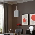Eglo - LED luster na sajli TUNJA 1xE27/60W/230V sivo