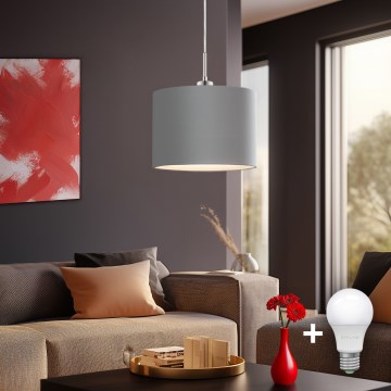 Eglo - LED luster na sajli TUNJA 1xE27/60W/230V sivo
